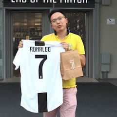 La primera camiseta que se vende de Cristiano en Turín