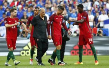 Cristiano Ronaldo se retiró de la final por lesión