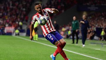 Renan Lodi, con el Atlético en un partido de Champions.