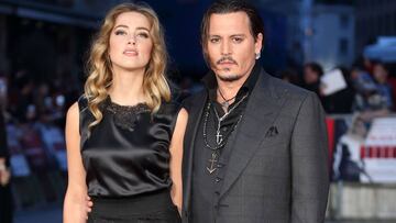 Amber Heard y Johnny Depp en la premiere de &quot;Black Mass&quot; en el Odeon Leicester Square, Londres. Octubre 11, 2015.