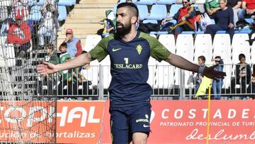 Michael Santos, jugador del Sporting, durante un partido. 