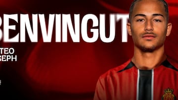 Mateo Joseph, nuevo delantero del RCD Mallorca.