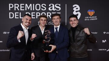 Iturbe, Camello, Denia y Barrios en la Gala de los Premios As del Deporte.
