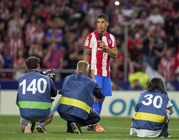 Luis Suárez durante su despedida.

