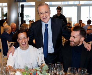 Florentino Pérez, Lucas Vázquez and Rudy Fernández.