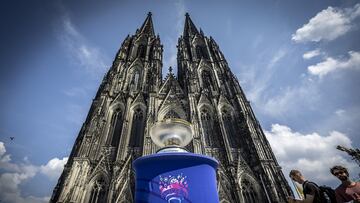 El trofeo del Eurobasket 2022 en Colonia (Alemania).