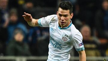 Hirving Lozano con el PSV