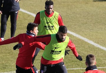 Diego Costa in this morning's session in Majadahonda