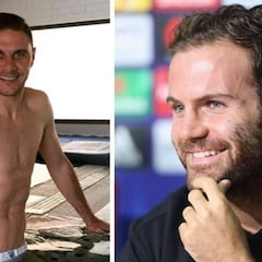 Juan Mata vacila a Joaquín al verle posar en calzoncillos