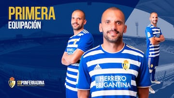 La Ponferradina rompe con las rayas verticales en la camiseta del centenario