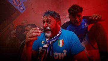 Soccer Football - Serie A - Napoli fans celebrate winning the Serie A - Naples, Italy - May 4, 2023 Napoli fans celebrate winning the Serie A REUTERS/Guglielmo Mangiapane
