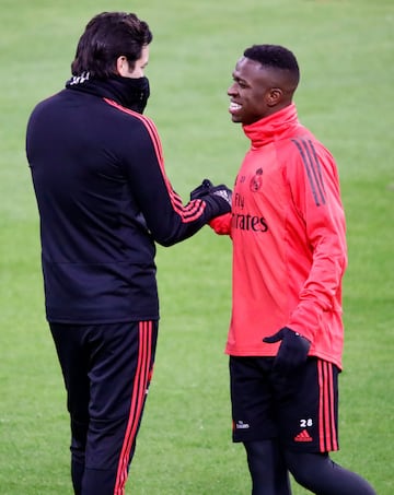 Santiago Solari y Vinicius.