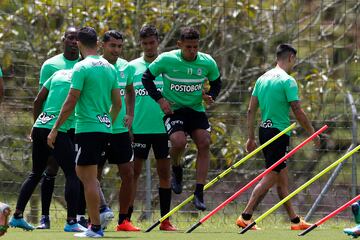 Imágenes del entrenamiento de Atlético Nacional previo al partido ante Bucaramanga