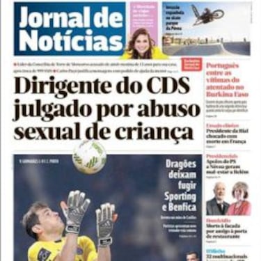 La prensa lusa carga contra Casillas: "Manos de mantequilla"
