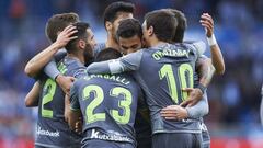 VITORIA-GASTEIZ, SPAIN - MAY 04: Willian Jose Da Silva of Real Sociedad celebrates after scoring goal  during the La Liga match between Deportivo Alaves and Real Sociedad at Estadio de Mendizorroza on May 04, 2019 in Vitoria-Gasteiz, Spain. (Photo by Juan