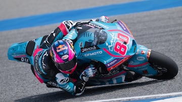 David Alonso of Colombia and CFMOTO Inde Aspar Team rounds the bend during the MotoGP of Thailand - Free Practice during free practice ahead of the MotoGP of Thailand at Chang International Circuit on February 27, 2026 in Buriram, Thailand. (Photo by Mirco Lazzari gp/Getty Images)