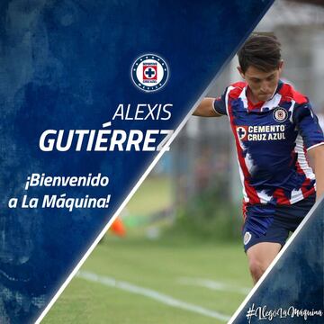 El joven de 18 años llega a Cruz Azul procedente de las Chivas. Ha sido seleccionado mexicano sub-20 y reforzará el mediocampo celeste.