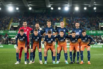 Alineación del Leganés en Santander.
