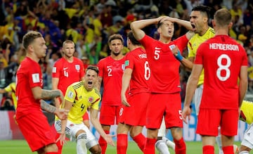 Golazo de Yerry Mina para empatar el partido ante Inglaterra 