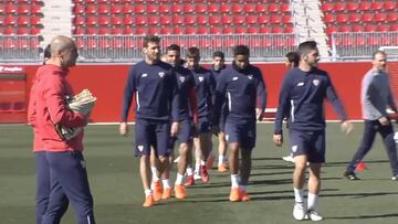 El Sevilla completa su última sesión con Correa en condiciones