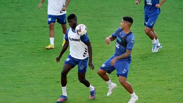 Moussa, durante un entrenamiento.