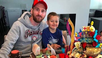 Messi ejerce de padrino con su propia mona de Pascua.