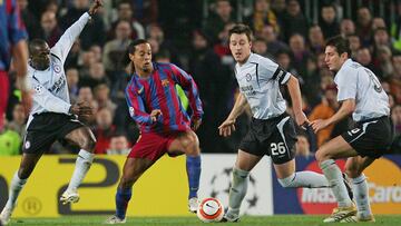 Ronaldinho, en la eliminatoria entre Chelsea y Barcelona de 2006.