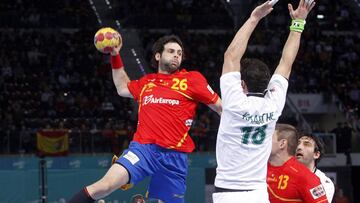 Antonio García, con la camiseta de España.