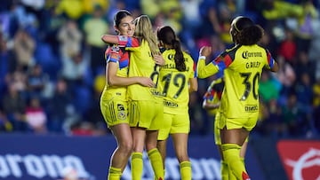Xcaret Pineda celebrates her goal 5-0 of America during the 3rd round match between FC Juarez and Necaxa as part of the Liga BBVA MX Femenil, Torneo Clausura 2026 at Ciudad de los Deportes Stadium, on January 17, 2026 in Mexico City, Mexico.