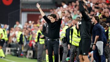 Iraola, durante un partido del Rayo.