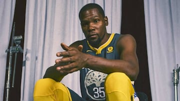 Kevin Durant, en la presentación de las nuevas camisetas NBA de Nike.