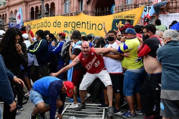 Altercados en los alrededores de la Casa Rosada