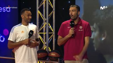 El momento Madrid-Barça de la presentación de la ACB: "Mientras no me pongas su camiseta..."