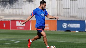 Koke, durante el entrenamiento del Atlético.