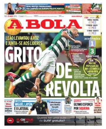 Portadas de la prensa deportiva