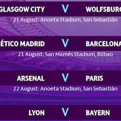 El Atlético-Barcelona se jugará en San Mamés el 21 de agosto