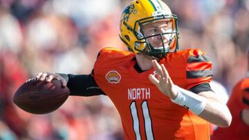 Carson Wentz de North Dakota State no tuvo una actuación brillante, pero tampoco perjudicó sus opciones en el draft.
