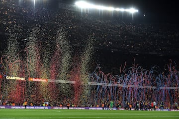 El Barcelona celebró el título de Liga.