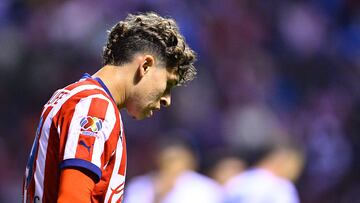 Fidel Barajas of Guadalajara during the 14th round match between Puebla and Guadalajara as part of the Liga BBVA MX, Torneo Apertura 2024 at Cuauhtemoc Stadium on October 25, 2024 in Puebla, Mexico.