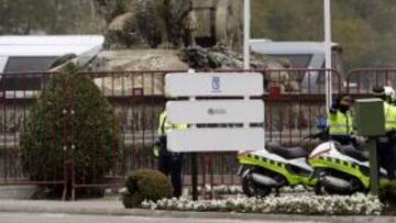 Vallas para proteger Cibeles