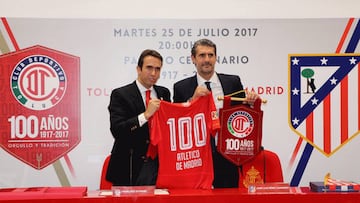 El Atlético, rival del Toluca en el partido de su centenario