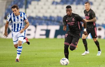 Vinicius, jugador brasile&ntilde;o del Real Madrid, en el partido contra la Real Sociedad.