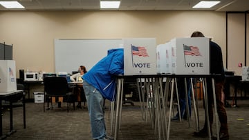 People vote early for the upcoming midterm elections in Las Cruces, New Mexico.