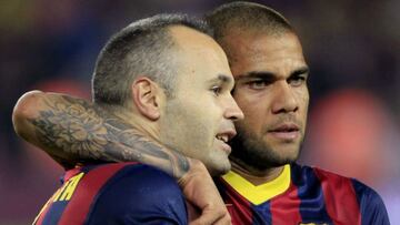 El emotivo regalo de Iniesta a Dani Alves para darle ánimos en Tokyo