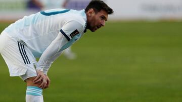 Soccer Football - World Cup 2022 South American Qualifiers - Bolivia v Argentina - Hernando Siles Stadium, La Paz, Bolivia - October 13, 2020  Argentina&#039;s Lionel Messi during the match Juan Karita/Pool via Reuters