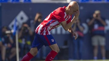 V&iacute;ctor Mollejo, con el Atl&eacute;tico B.