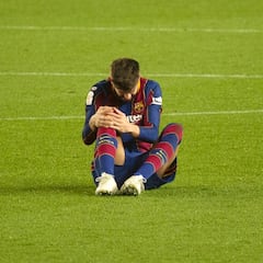 Piqué no se entrena y peligra para el Clásico