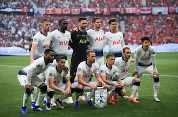Plantilla del Tottenham 2018/19. Fuente: Getty.