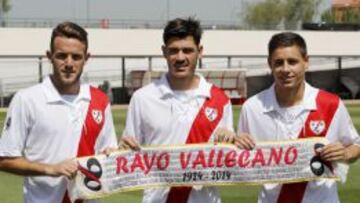 Quini, Álex Moreno y Jozabed, presentados con el Rayo.
