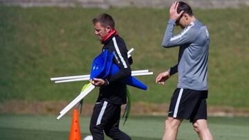 Aduriz, en la sesi&oacute;n de Lezama